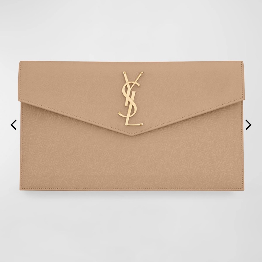 Uptown Medium YSL Monogram Grain de Poudre Pouch Bag